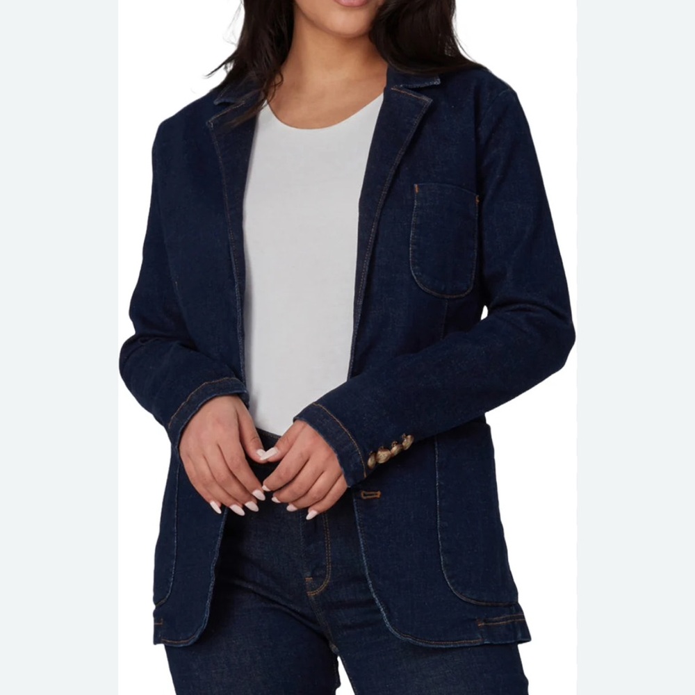 Lola Tilly Blazer - Women's Women's Navy Denim Jacket NWT